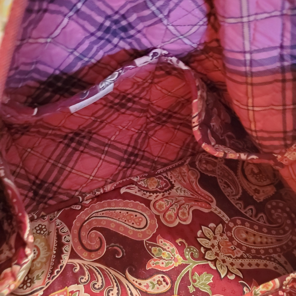 Vera Bradley Women's Paisley Travel Bag - Burgundy and Pink - Picture 5 of 7